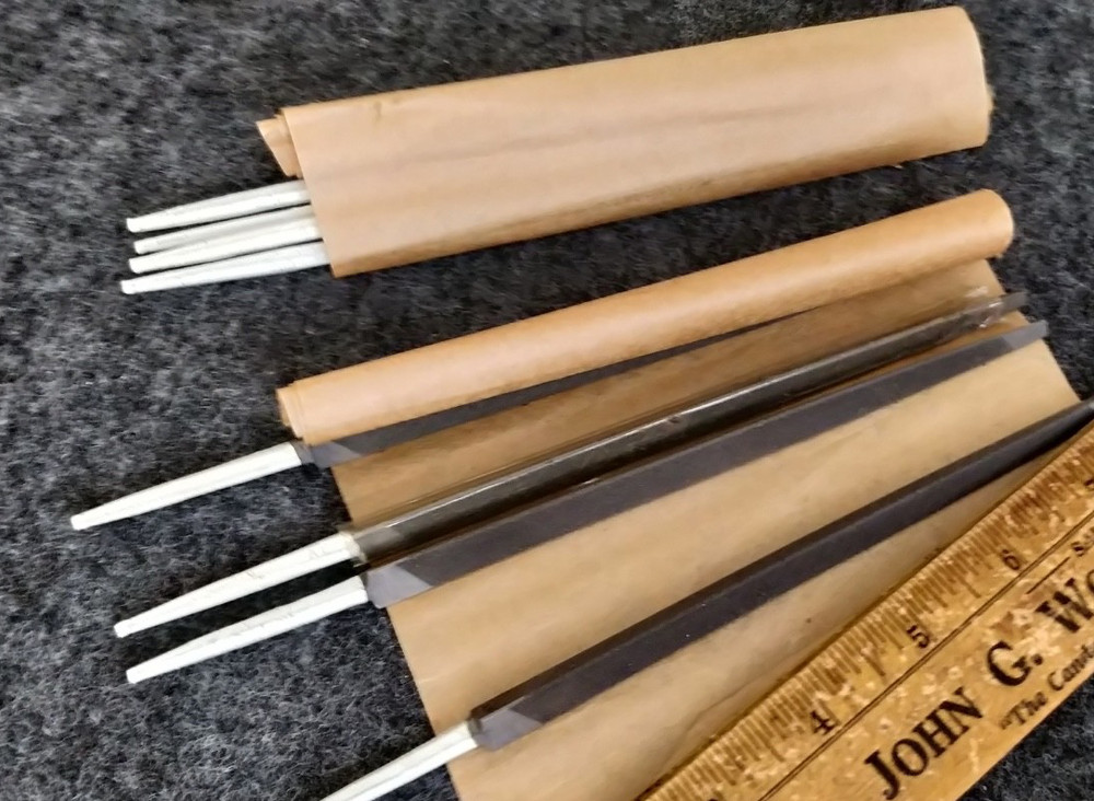 NEW OLD STOCK ~ PACK OF 8 ~ HELLER  Triangle  Taper  Files 🇺🇸USA MADE NUCUT