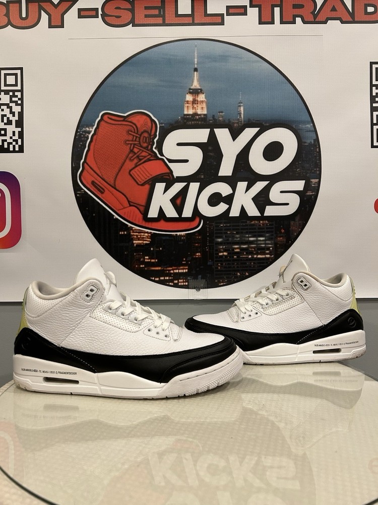 Size 10.5 - Jordan 3 Retro SP x Fragment Design Mid White