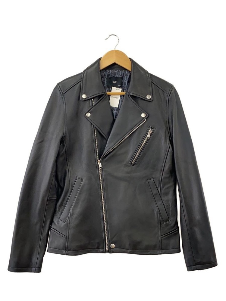 Hare Double Riders Jacket/S/Sheep Leather/Blk// 3476