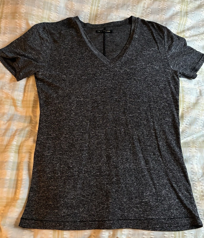 Rag and Bone Women's Heather Black Size M Short Sleeve Top