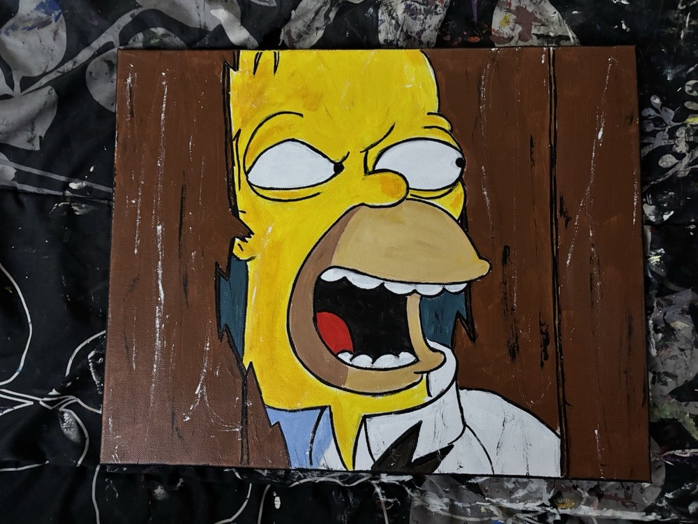 Simpsons Treehouse Of Horror V Here’s Homer Painting