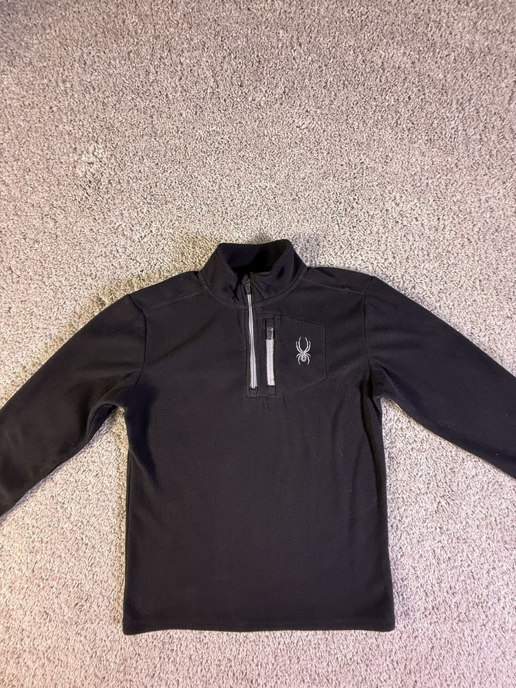 Spyder Women’s Size Large 14-16 1/4 Zip Pullover Sweatshirt Black