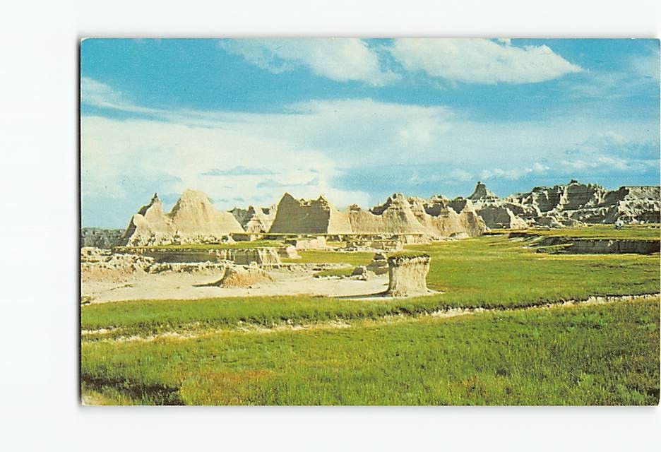 Postcard Bad Lands National Monument South Dakota USA North America