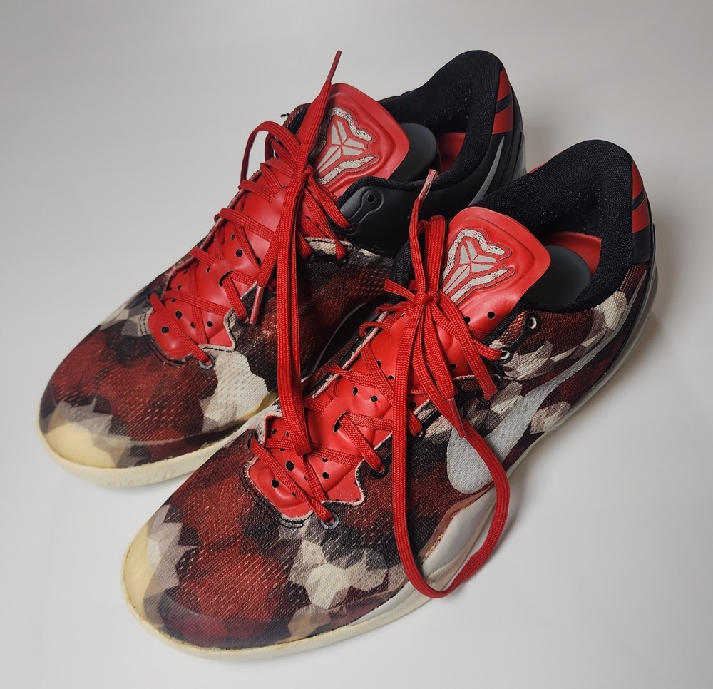 Nike Kobe 8 B System Mens Size 11.5 Milk Snake Red White Grey No Tag