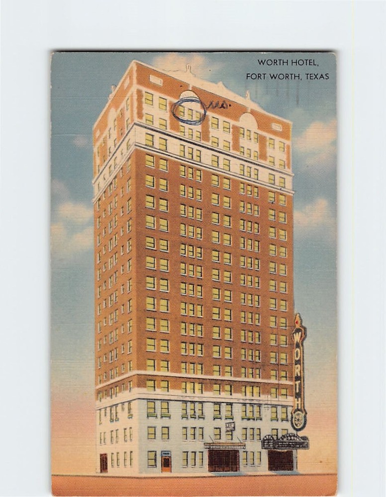 Postcard Worth Hotel Fort Worth Texas USA