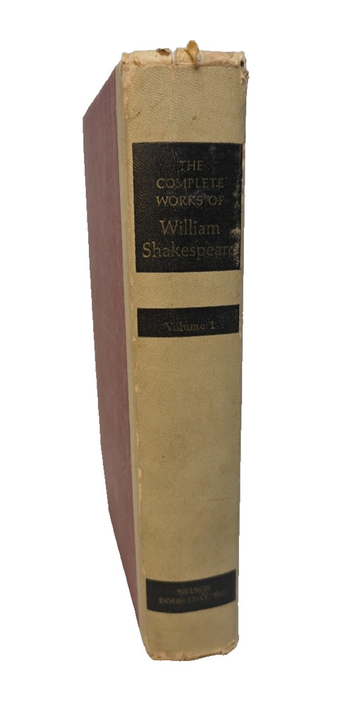 The Complete Works of William Shakespeare Vol 1 Book Club Ed HC/DJ Doubleday