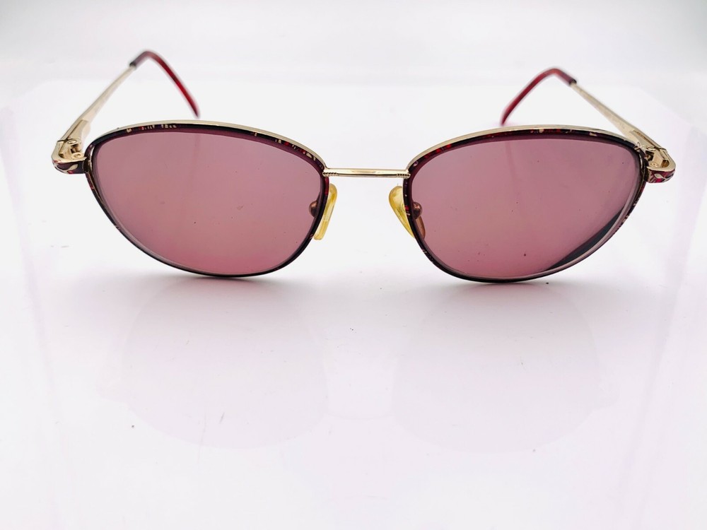 Vintage Rembrand Jennifer Purple Gold Oval Metal Sunglass Frames Only