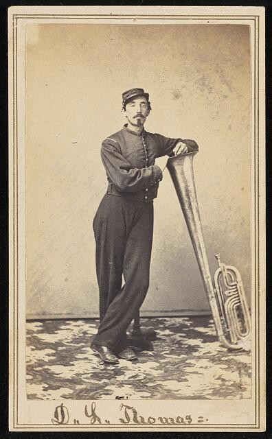 Private David L. Thomas of Co. H, 3rd Rhode Island Cavalry Regiment in uniform