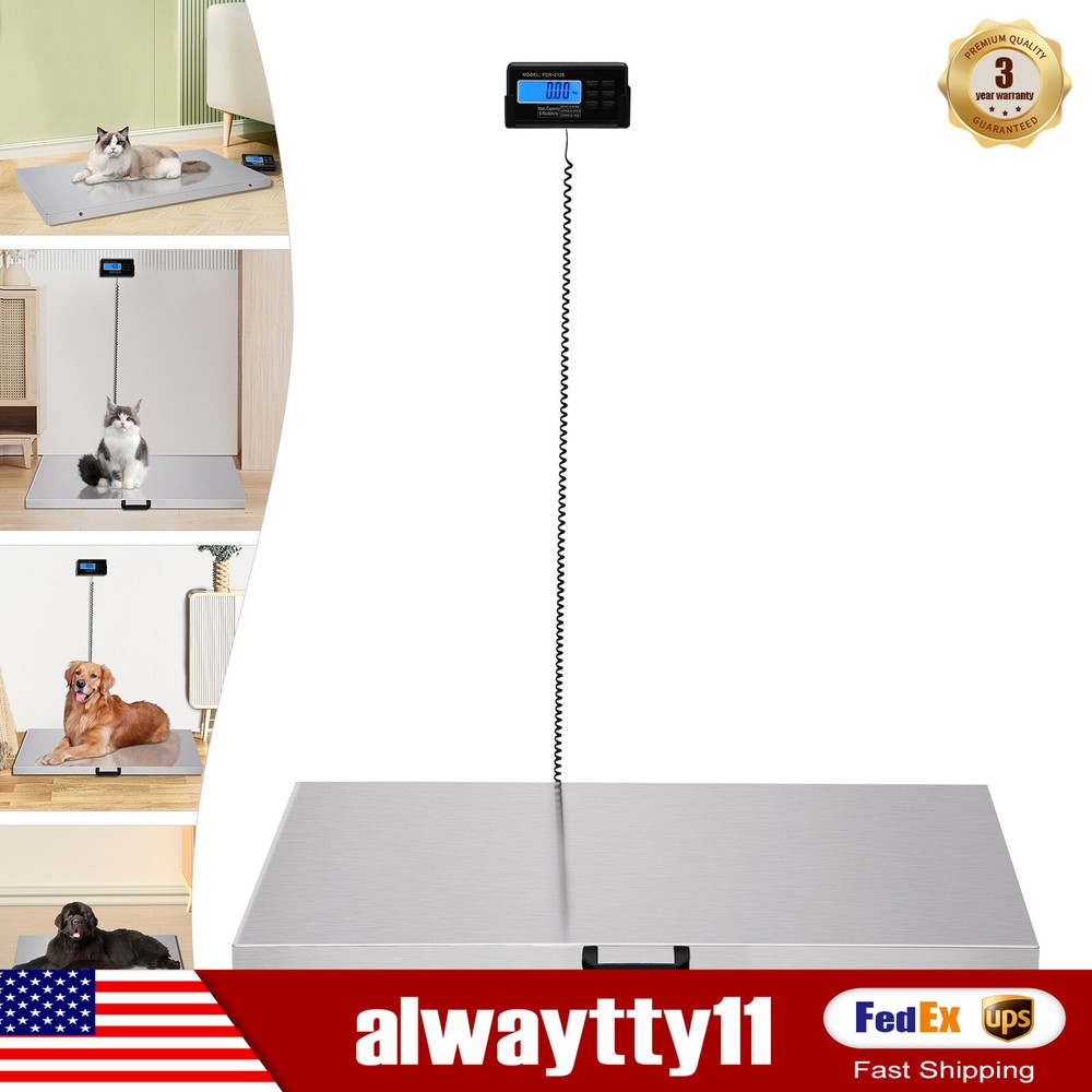 LARGE 440LB Dog Digital Pet Weight Scale for Shipping Veterinary Livestock NEW