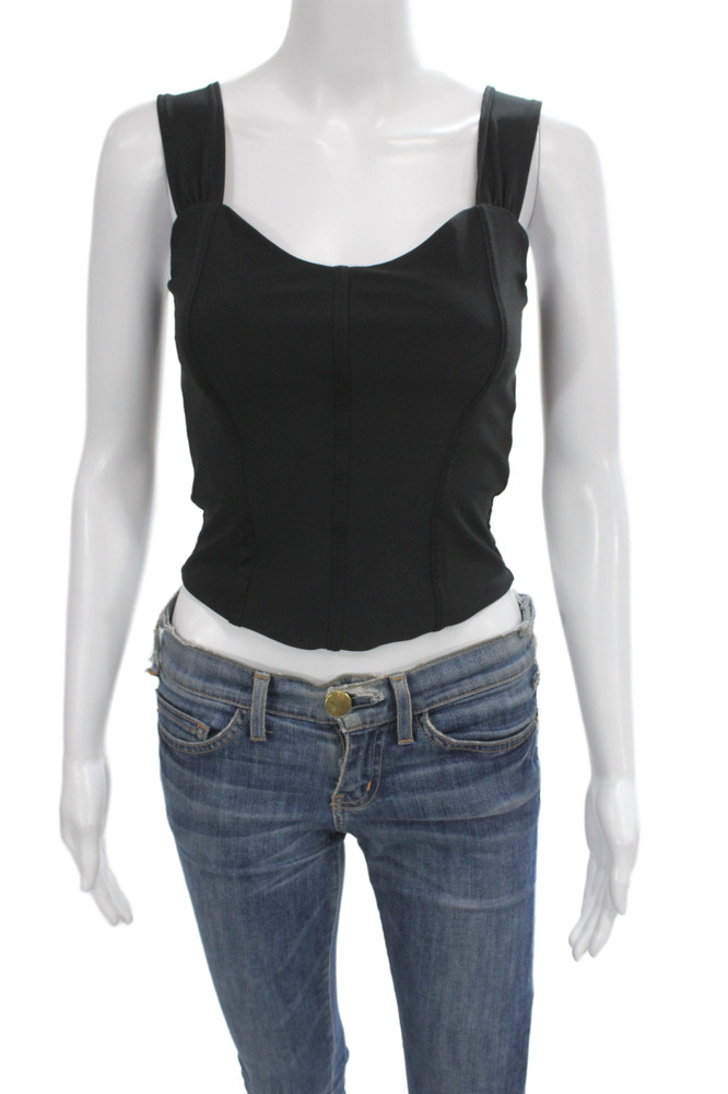 Wilfred Women Corset Top Black Polyester Blend Sleeveless Party Size SFree Shipping in US $100+ Orders | $6.95 Orders Below