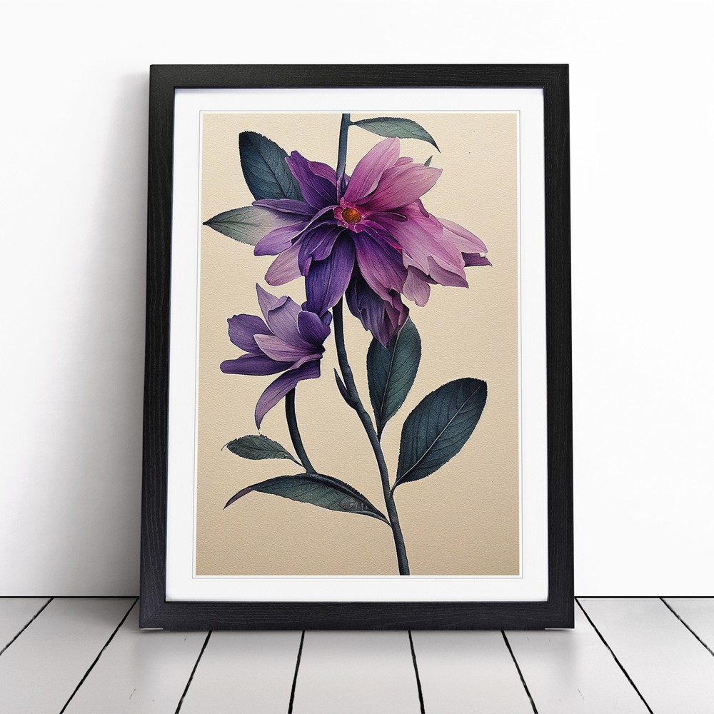 The Fine Flower Wall Art Print Framed Canvas Picture Poster Decor Living Room