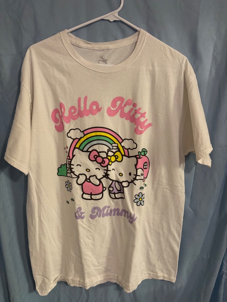 hello kitty and mimmy tshirt large