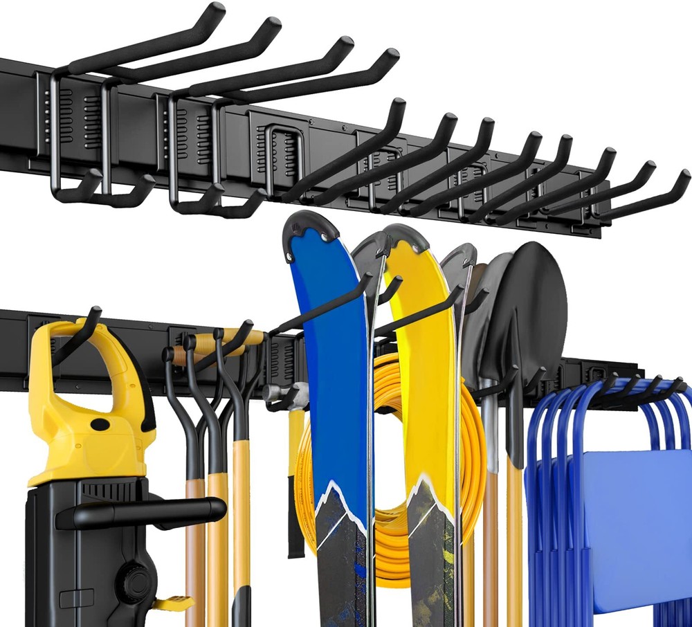 48-Inch Wall Mount Garage Storage & Garden Tool Organizer for Better Organization