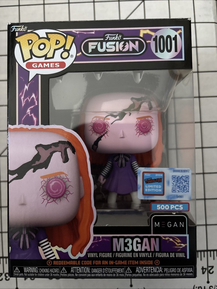 M3gan Megan Funko Fusion POP! #1001 2024 NYCC Exclusive Con Sticker LE 500 Pcs