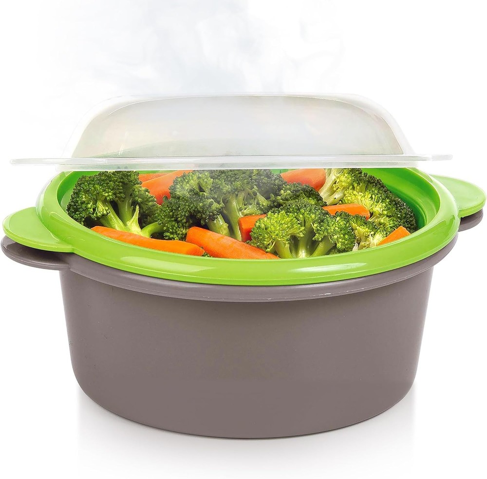 PrepSoluts Mini Microwave Steer, Gray – Fast and Easy Vetable &