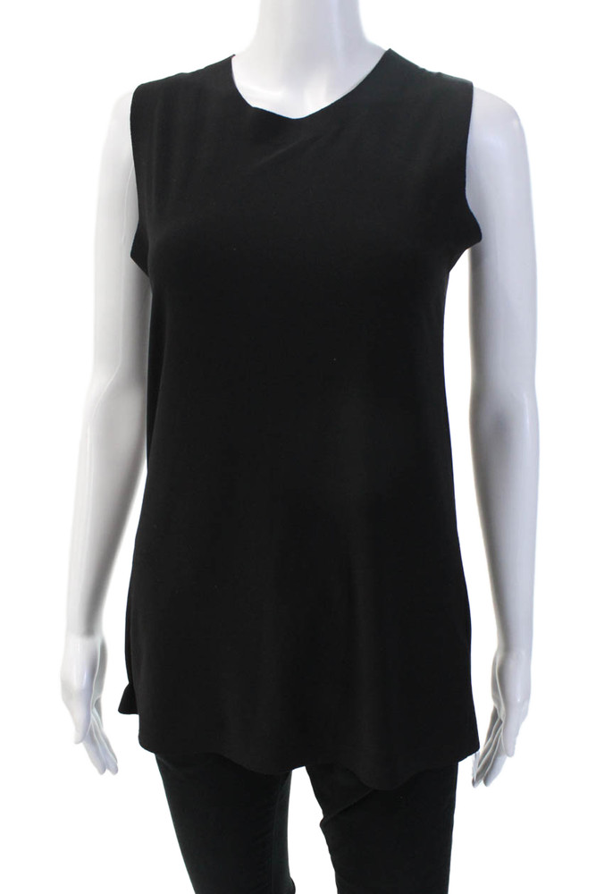 Norma Kamali Women Tunic Tank Sleeveless Round Neck Black Size SFree Shipping in US $100+ Orders | $6.95 Orders Below