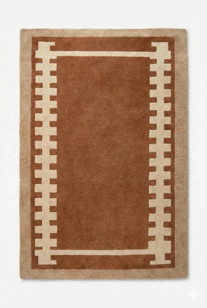 Modern Abstract Arch Rug Oval Multicolor Retro Area Rug Mid Century Living Room