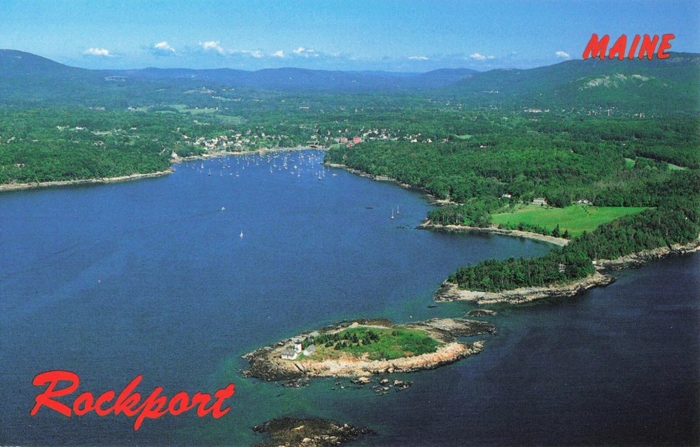 Aerial View of Rockport Harbor - Rockport Maine ME - Postcard