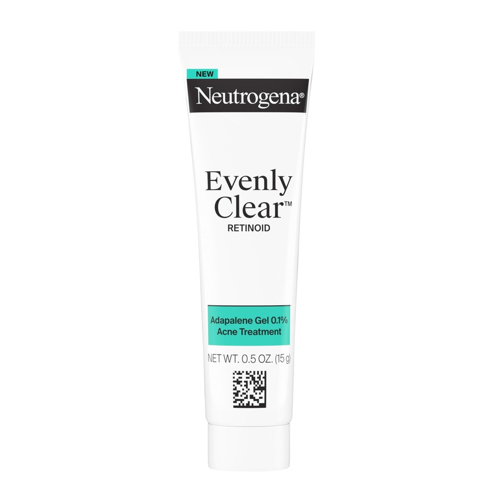 Neutrogena Evenly Clear Retinoid Adapalene Gel 0.1% Acne 0.5 Ounce, Off White