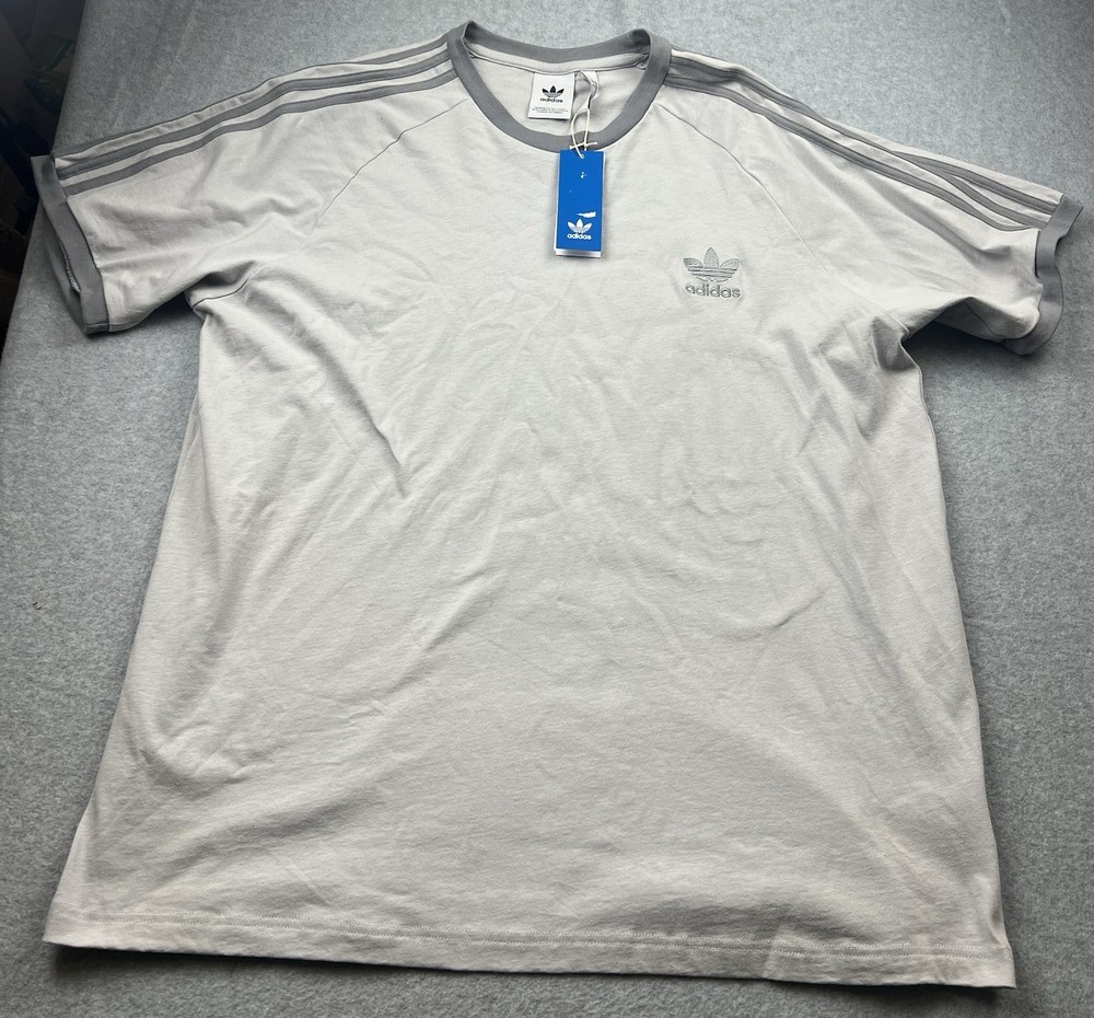 adidas Originals 3-Stripes California Trefoil T-Shirt Size 2XL JN7016 Gray NWT
