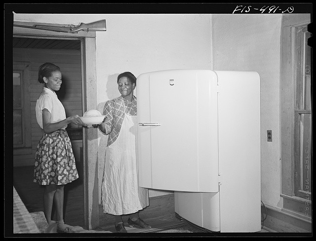 Photo:Zebulon North Carolina Mrs. Jones Refrigerator 1942 Women Kitchen