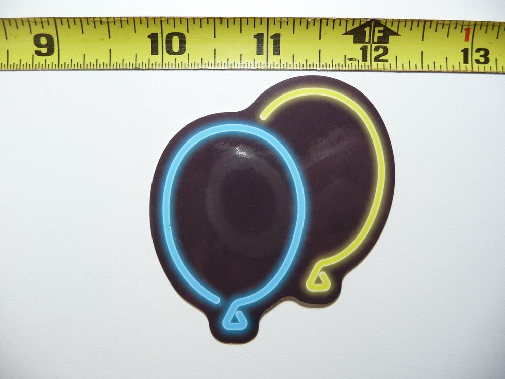 Neon Balloon Stickers for Party Decor Laptop Fun Cute Decals