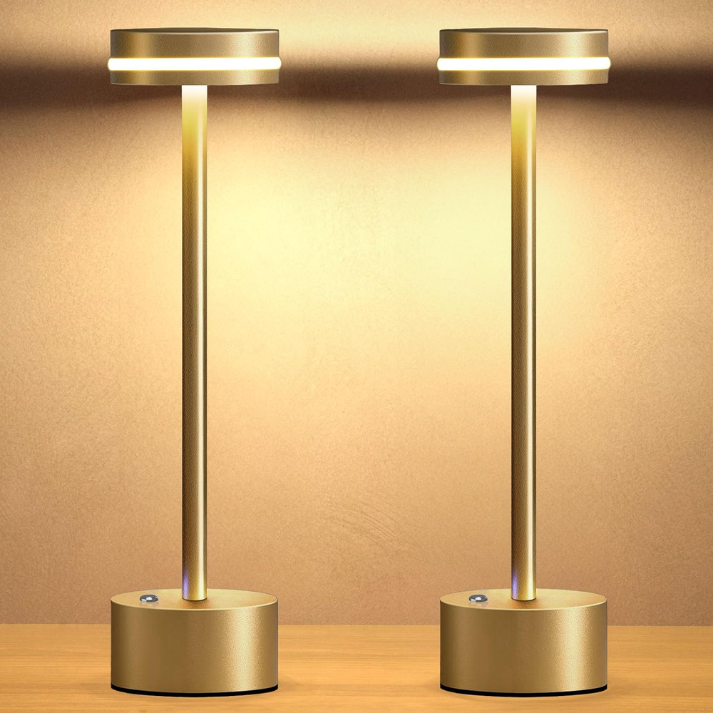 Cordless Rechargeable Stepless Dimmable Touch Bedside Table Lamp