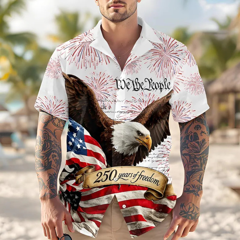 250th Anniversary America Hawaiian Shirt Patriotic