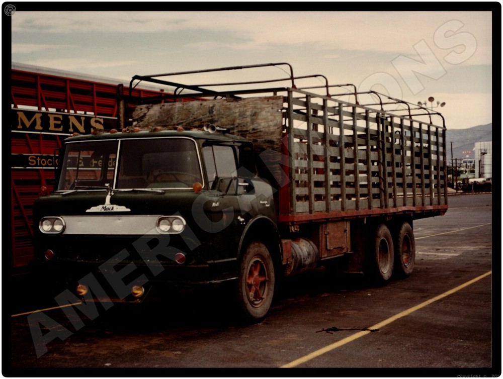 Mack Trucks New Metal Sign: 1970 COE Cattlehauler?