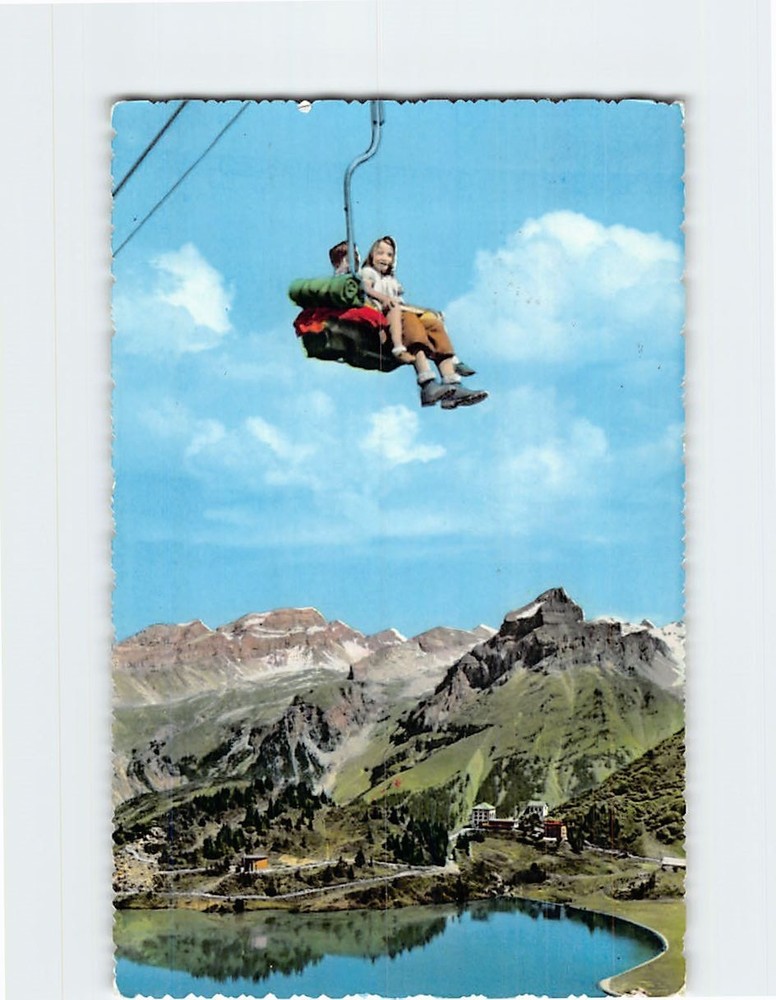 Postcard Sessellift Trübsee Jochpass Engelberg Switzerland