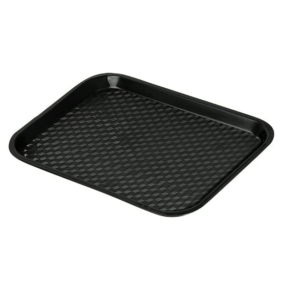 BPA-Free Black Cafeteria Tray 17.5x14 Inches Fast Food Serving Dish Set