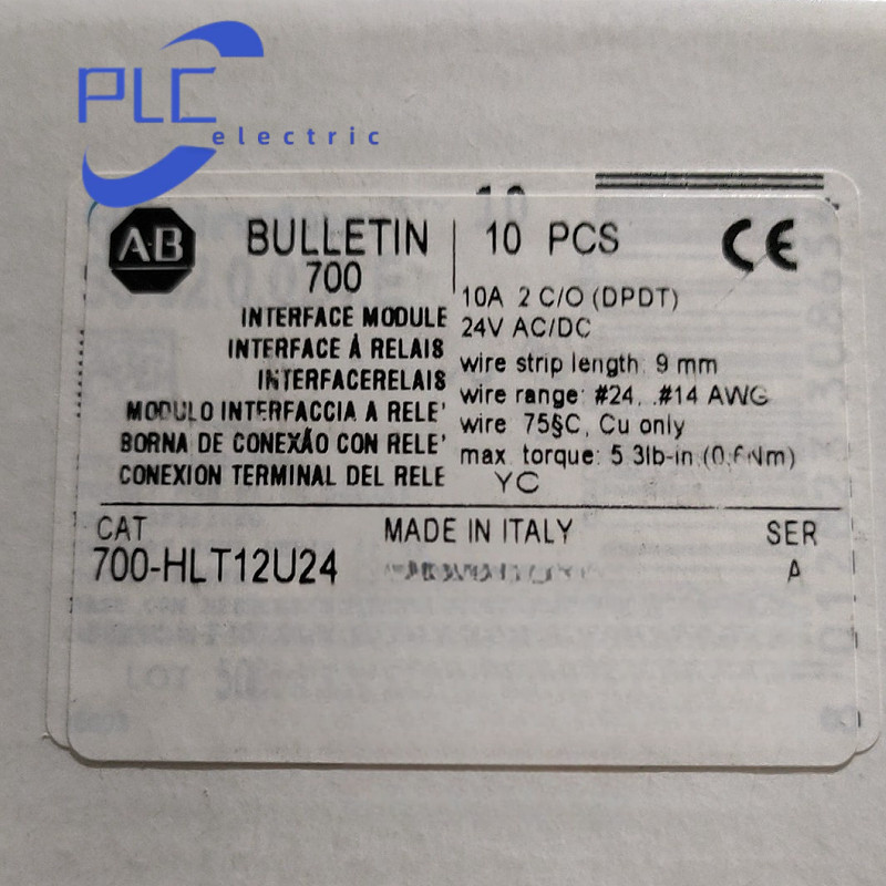 1PCS NEW Allen Bradley Type 700-HLT12U24 24V AC/DC GP Terminal Block Relay