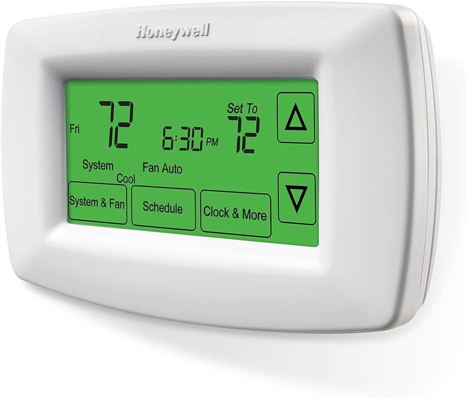 Large Touchscreen 7-Day Programmable Thermostat - Smart Response Technology