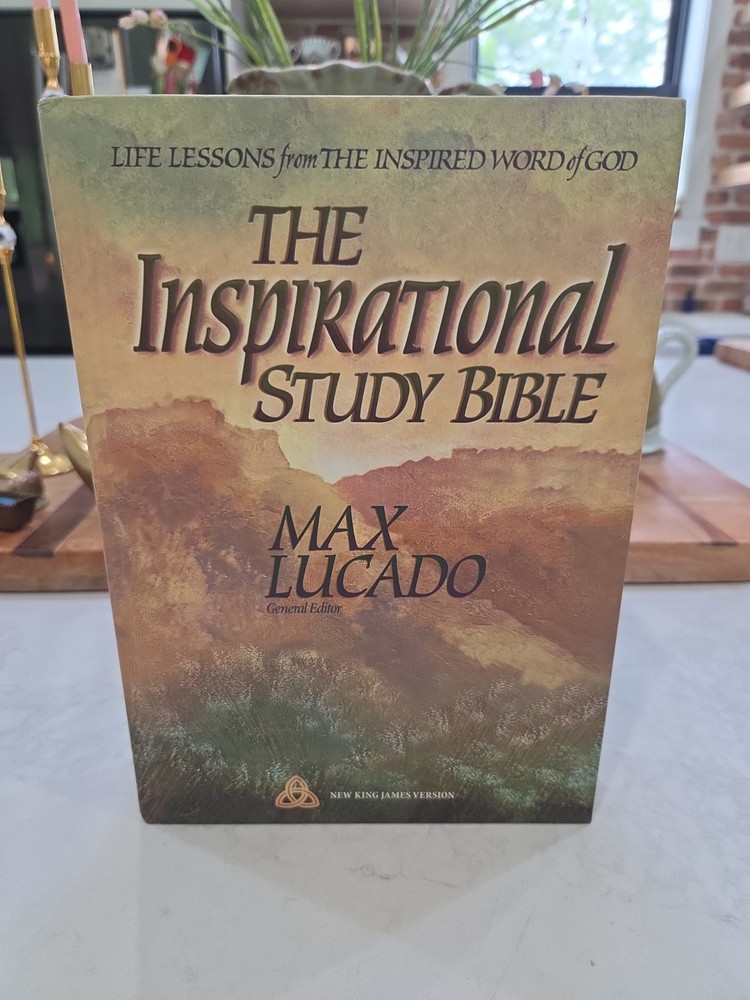 The Inspirational Study Bible by Max Lucado 1995 Hardcover New King James