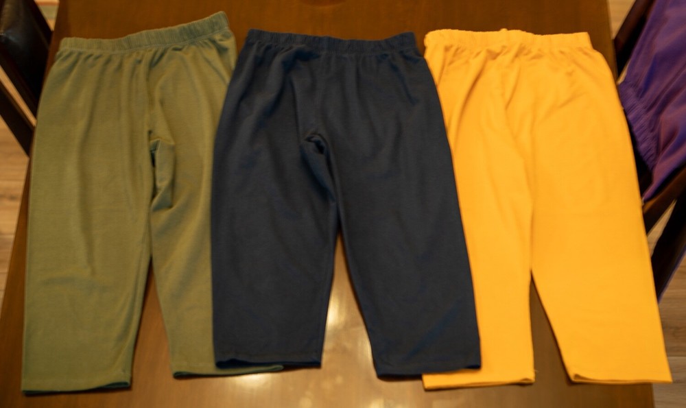 Women Cotton Spandex Capri Yoga Leggings LOT of 5  Size M