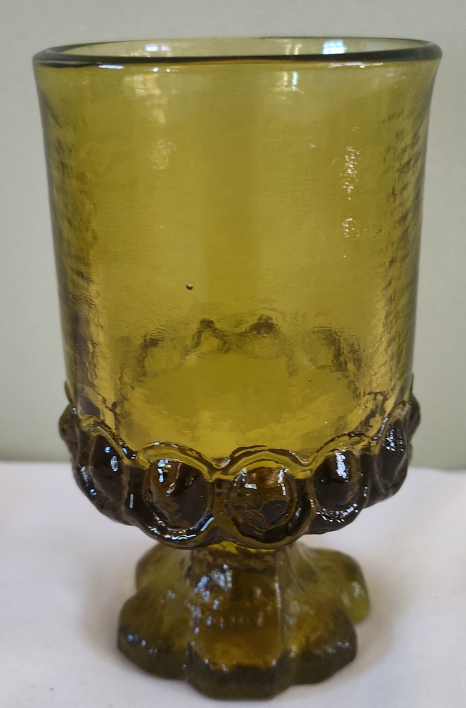 Tiffin Franciscan Madeira Citron Green Water Goblet Uranium Glass