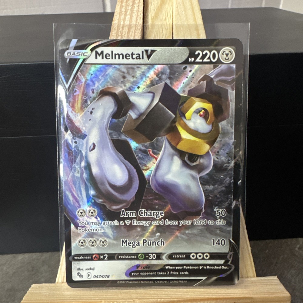 Melmetal V 2022 Full Art Ultra Rare Holo Pokemon Go Card 047/078 (NM)