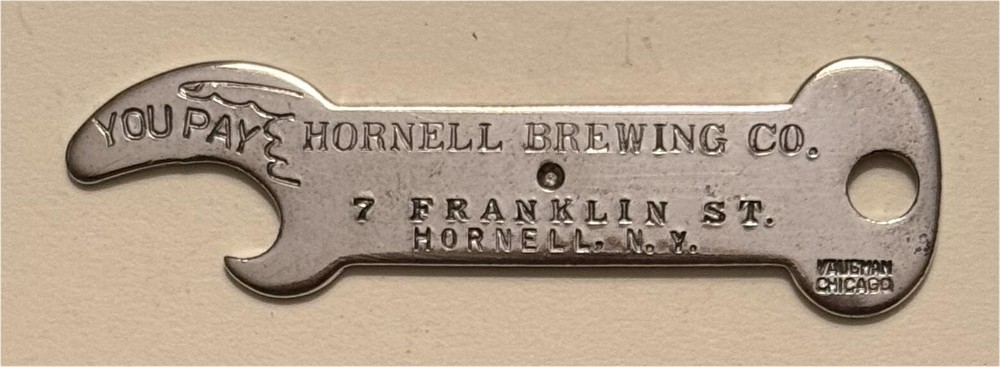 1930s Hornell Brewing Hornell New York You Pay Spinner Key Bottle Opener B-23-70