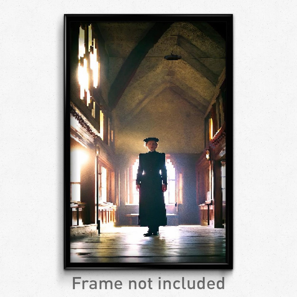 Pixel Art Poster - Buoyant Almshouse (8 Bit Psychedelic Trippy Video Game Print)