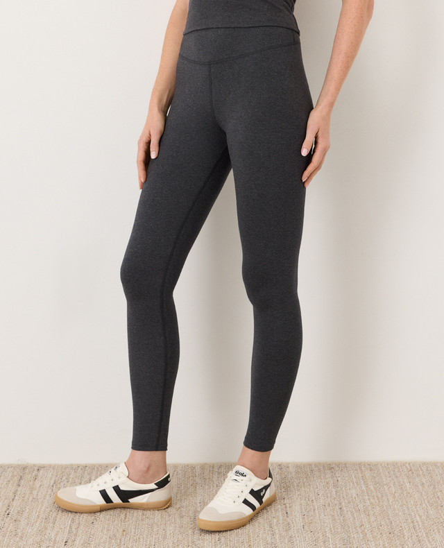 PACT Organic On the Go-To Legging, Charcoal Heather - NEW