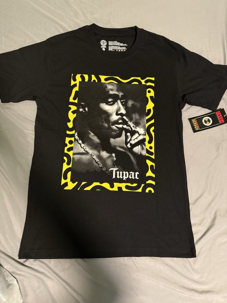 Authentic Black Tupac Shakur X Cross Colours T-Shirt Size M Or XL