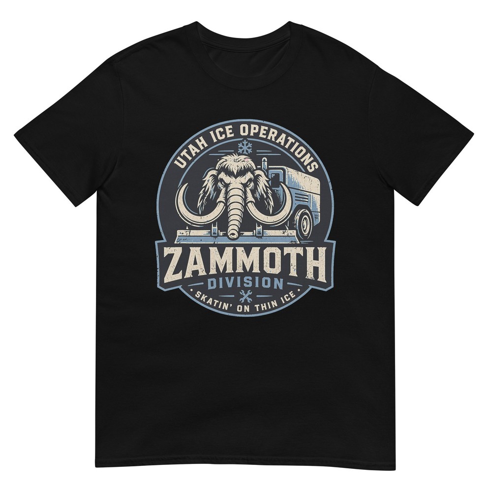 Zammoth Crew Mammoth Ice Machine Utah Fan Funny Hockey T-Shirt
