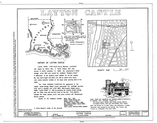 Layton Castle,1133 South Grand,Monroe,Ouachita Parish,LA,Louisiana,HABS