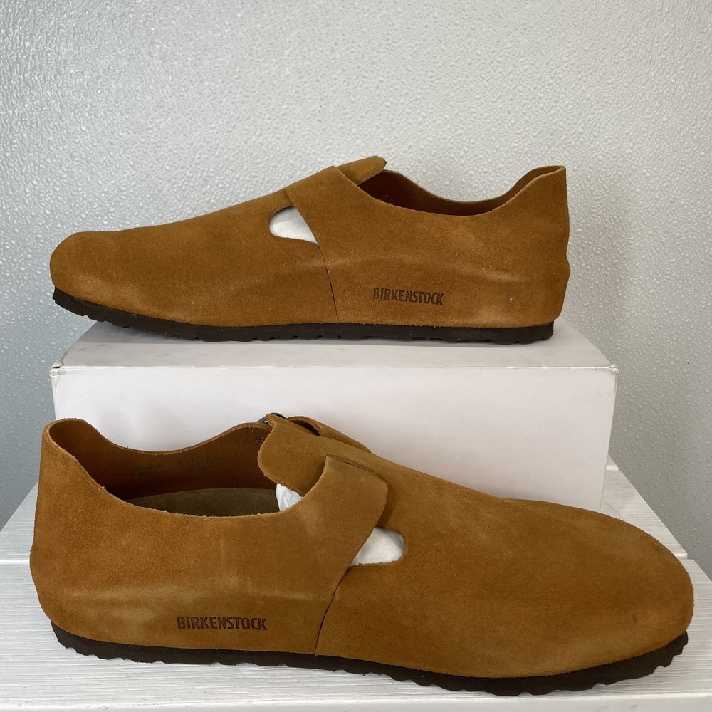 Birkenstock Men's Size US 12 EU 45 London BS Mink Suede Mary Jane Slip On