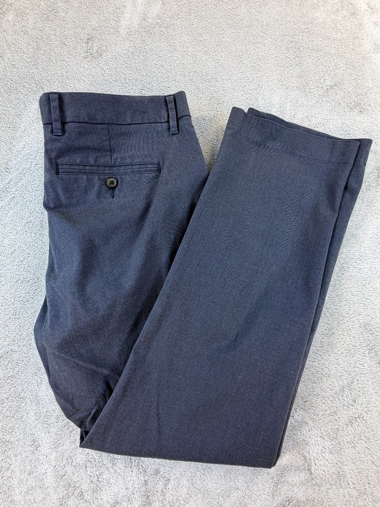 Bonobos Monday Dress Pants Men 30x30 Slate Blue Stretch Cotton Straight Leg