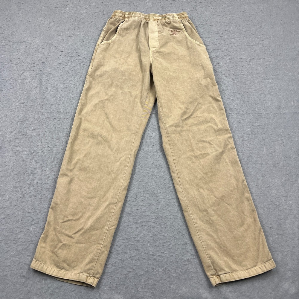 Crazy Shirts Hawaii Pants Men's Small Kona Coffee Dyed Beige Drawstring Khakis