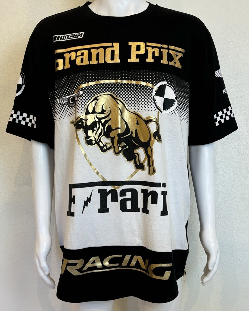 CONTENDER Grand Prix T-Shirt Mens 2XL Ferrari Racing Formula 1 Bull Logo