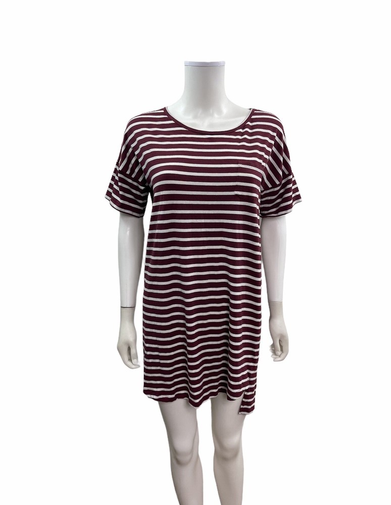 Express Women’s Size Medium short Sleeve Round Neck Striped Tunic Dress