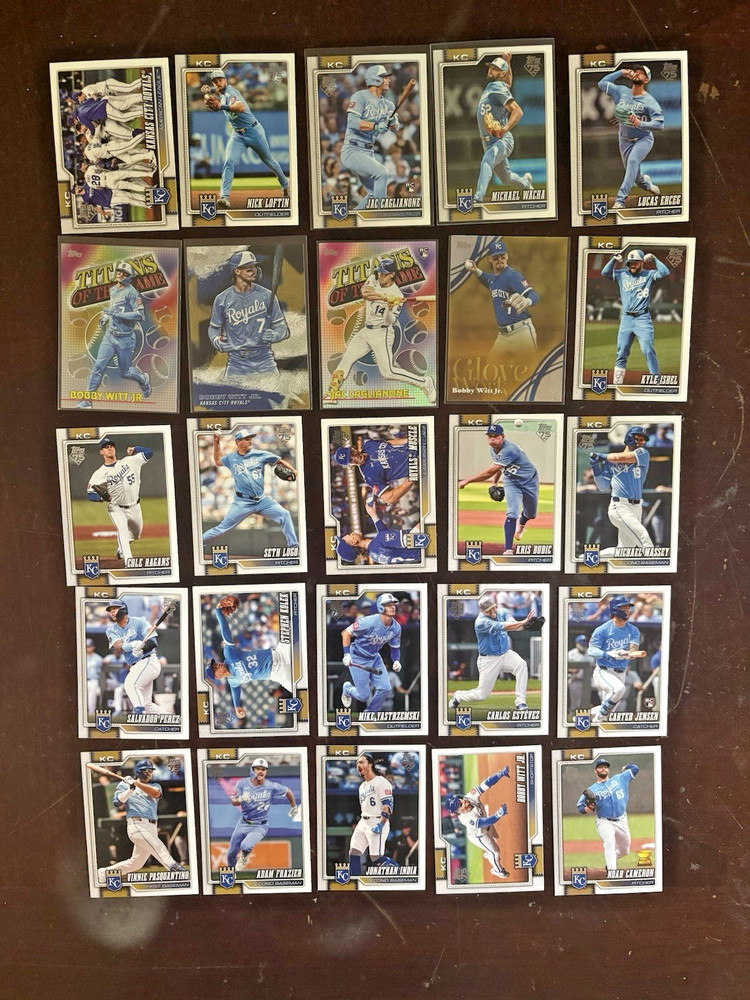 2026 Topps Baseball Kansas City Royals 25-Card Lot Bobby Witt Jr Inserts