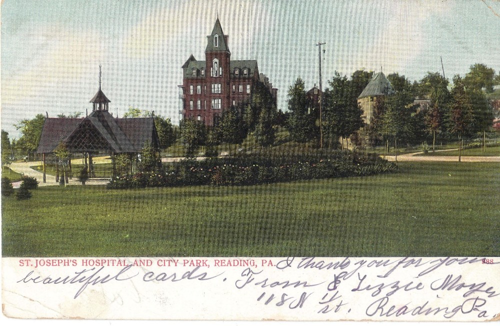 Reading PA St Joseph's Hospital  1906  UDB Postcard